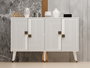 Hanah Home Consola Blanco y Oro